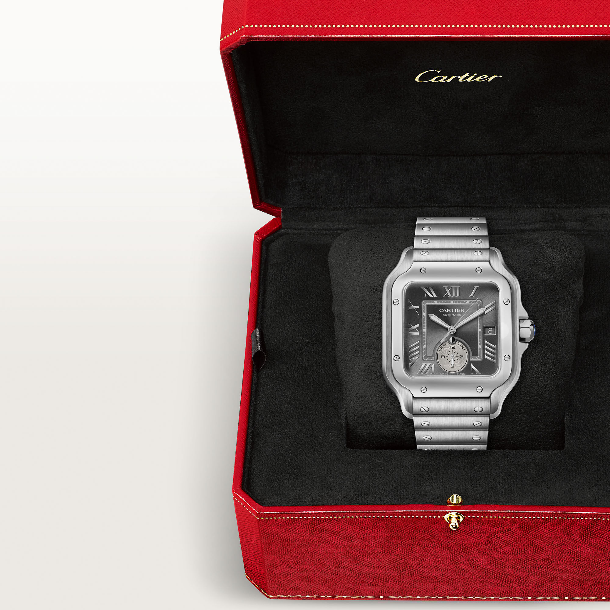 Santos de Cartier Extra Large Automatic Dual Time 48 mm Stainless Steel Cartier WSSA0076